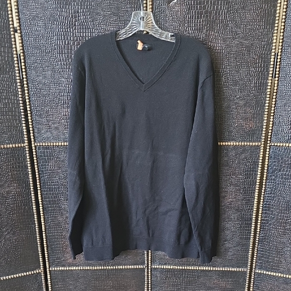 Alfani Men's Classic Black V-Neck Sweater - Picture 1 of 8